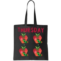 Very Hungry Caterpillar Thursday Fruits Birthday Caterpillar Tote Bag