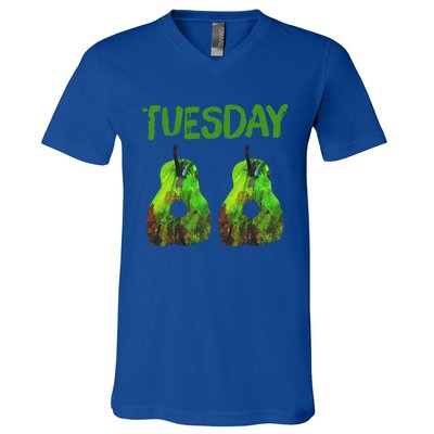 Very Hungry Caterpillar Tuesday Fruits Birthday V-Neck T-Shirt