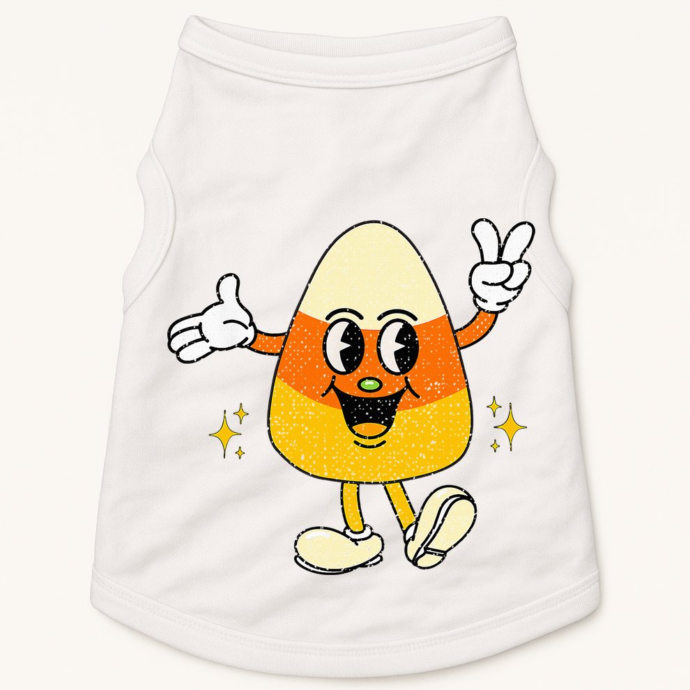Vintage Halloween Candy Corn Costume Doggie Tank