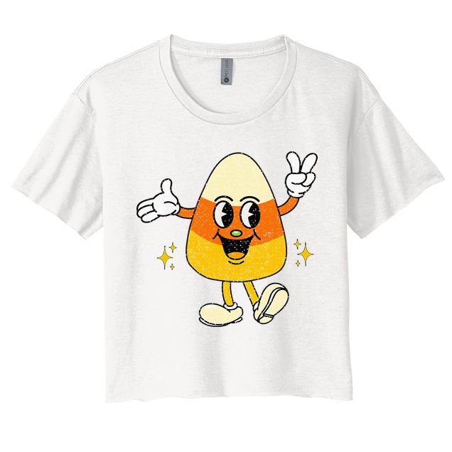 Vintage Halloween Candy Corn Costume Crop Top