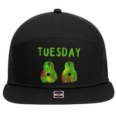 Very Hungry Caterpillar Tuesday Fruits Birthday Caterpillar 7 Panel Mesh Trucker Snapback Hat