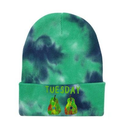 Very Hungry Caterpillar Tuesday Fruits Birthday Caterpillar Tie Dye 12in Knit Beanie