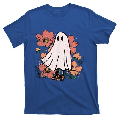 Vintage Halloween Costume Spooky Retro Cute Floral Ghost T-Shirt