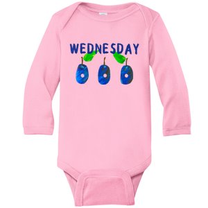 Very Hungry Caterpillar Wednesday Fruit Birthday Caterpillar Baby Long Sleeve Bodysuit