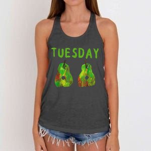 Very Hungry Caterpillar Tuesday Fruits Birthday Caterpillar Women's Knotted Racerback Tank