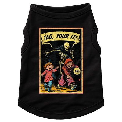Vintage Halloween Child Game Horror Tag Your It Grim Reaper Doggie Tank