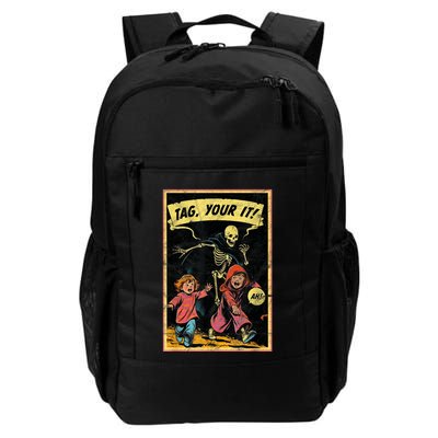 Vintage Halloween Child Game Horror Tag Your It Grim Reaper Backpack