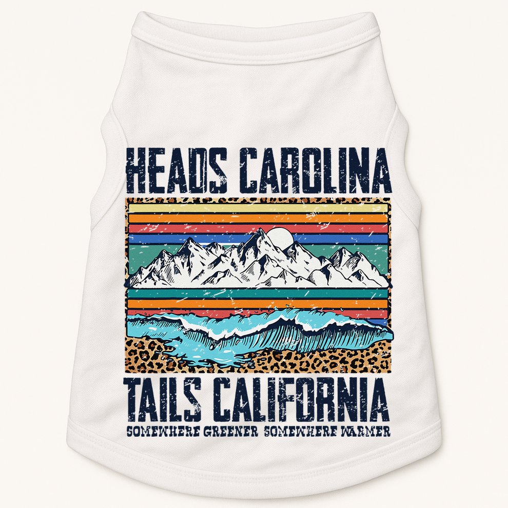Vintage Heads Carolina Tail California Summer Beach Paradise Doggie Tank