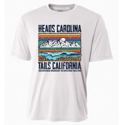 Vintage Heads Carolina Tail California Summer Beach Paradise Cooling Performance Crew T-Shirt