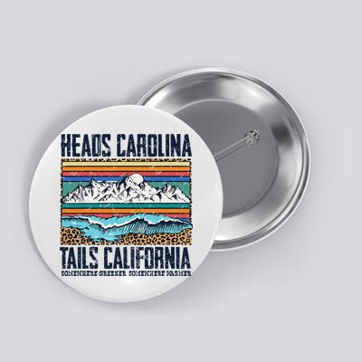 Vintage Heads Carolina Tail California Summer Beach Paradise Button