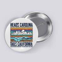 Vintage Heads Carolina Tail California Summer Beach Paradise Button
