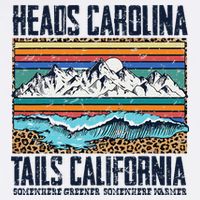 Vintage Heads Carolina Tail California Summer Beach Paradise Bucket Hat