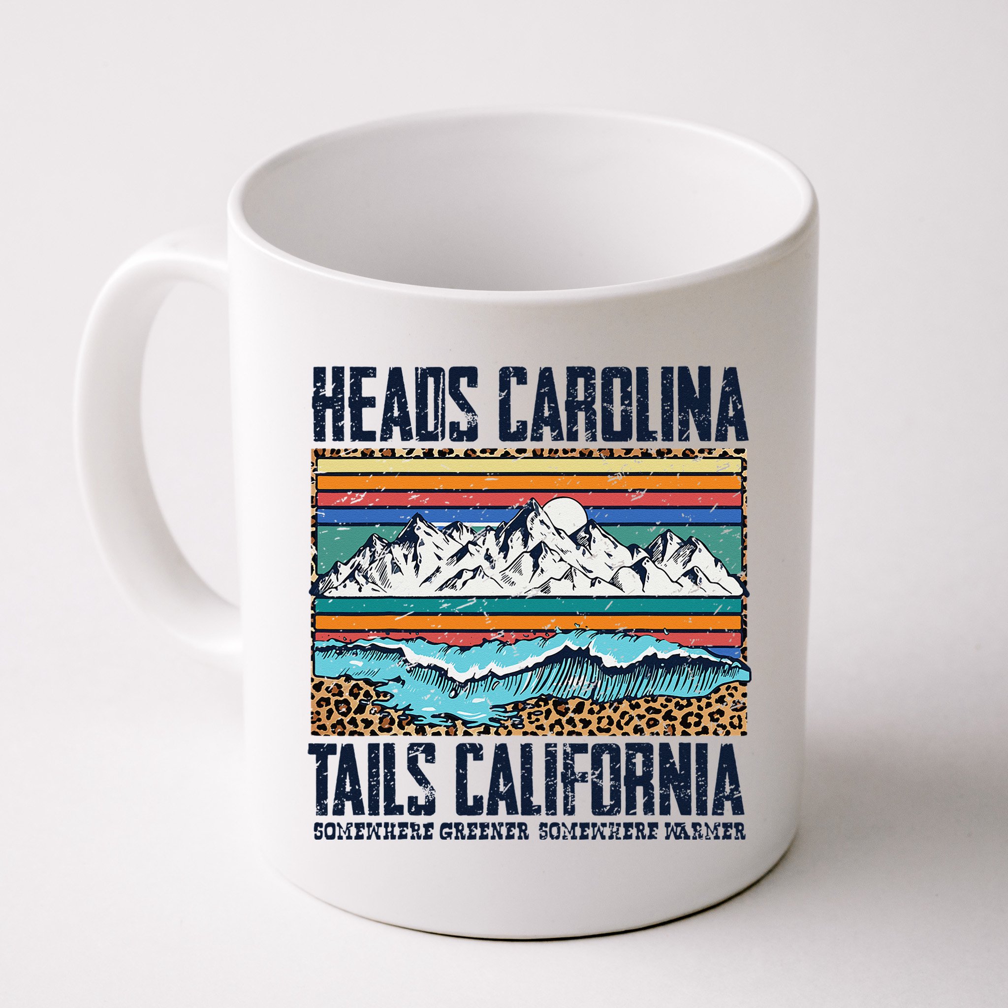 Vintage Heads Carolina Tail California Summer Beach Paradise Mug