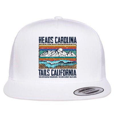 Vintage Heads Carolina Tail California Summer Beach Paradise Flat Bill Trucker Hat