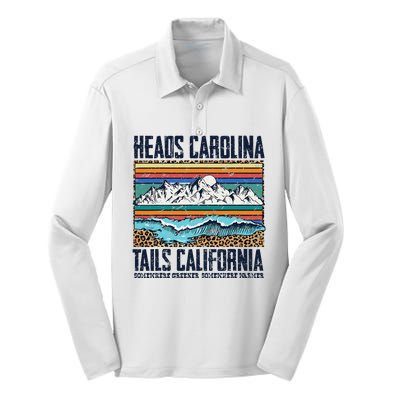 Vintage Heads Carolina Tail California Summer Beach Paradise Silk Touch Performance Long Sleeve Polo