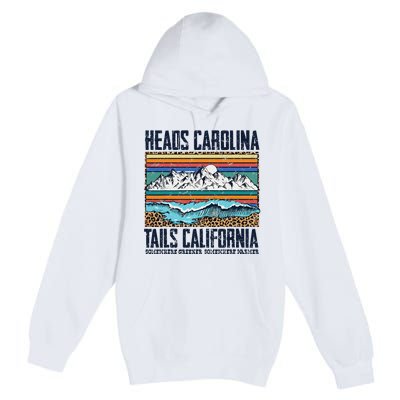 Vintage Heads Carolina Tail California Summer Beach Paradise Premium Pullover Hoodie