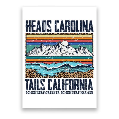 Vintage Heads Carolina Tail California Summer Beach Paradise Poster