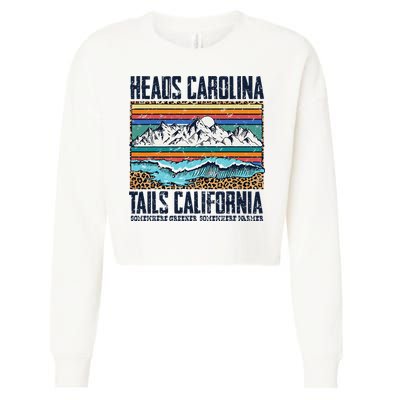 Vintage Heads Carolina Tail California Summer Beach Paradise Cropped Pullover Crew