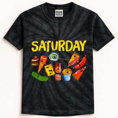 Very Hungry Caterpillar Saturday Fruits Birthday Teacher Kids Tie-Dye T-Shirt