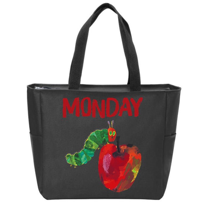 Very Hungry Caterpillar Monday Fruits Birthday Caterpillar Zip Tote Bag