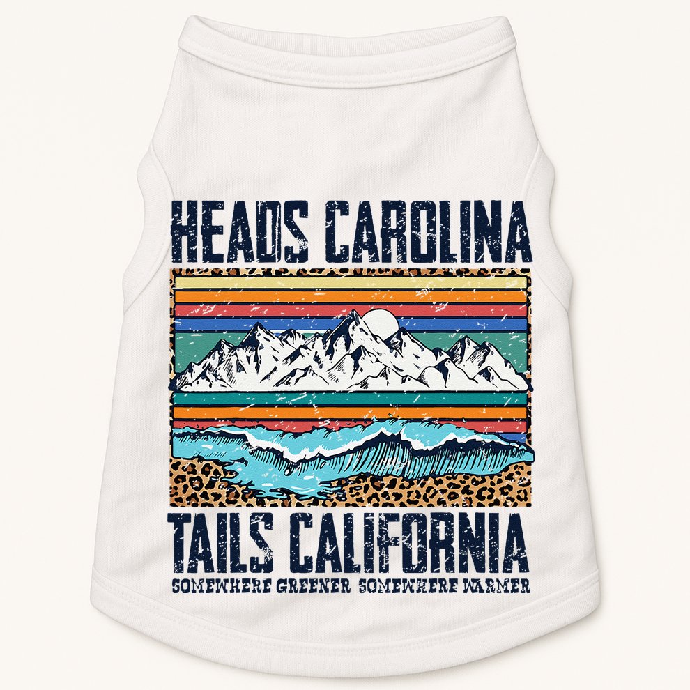 Vintage Heads Carolina Tail California Summer Beach Paradise Doggie Tank