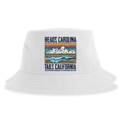 Vintage Heads Carolina Tail California Summer Beach Paradise Sustainable Bucket Hat