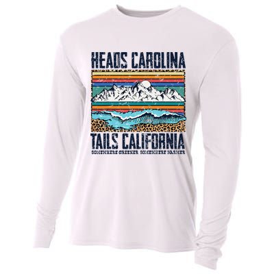Vintage Heads Carolina Tail California Summer Beach Paradise Cooling Performance Long Sleeve Crew
