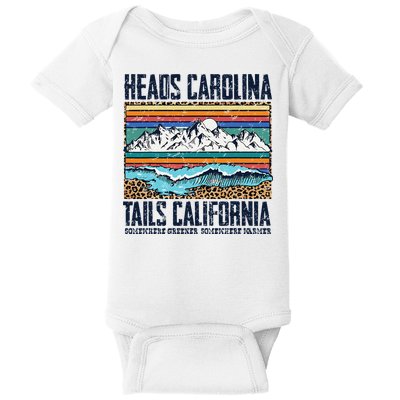 Vintage Heads Carolina Tail California Summer Beach Paradise Baby Bodysuit