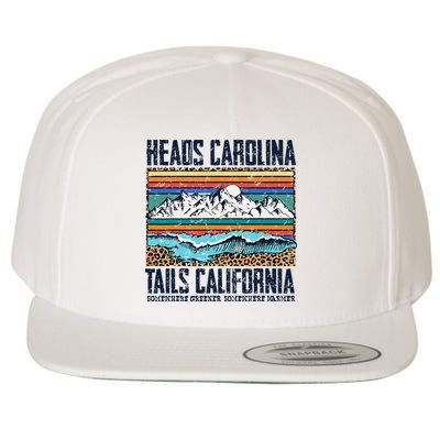 Vintage Heads Carolina Tail California Summer Beach Paradise Wool Snapback Cap