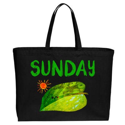 Very Hungry Caterpillar Sunday Fruits Birthday Caterpillar Cotton Canvas Jumbo Tote