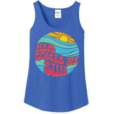 Vintage Here Comes The Sun Emblem Ladies Essential Tank