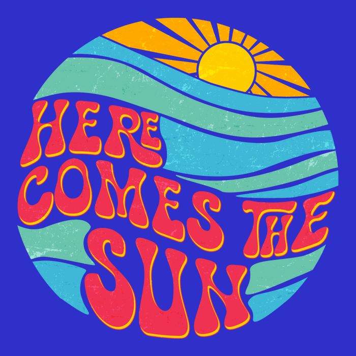 Vintage Here Comes The Sun Emblem Visor
