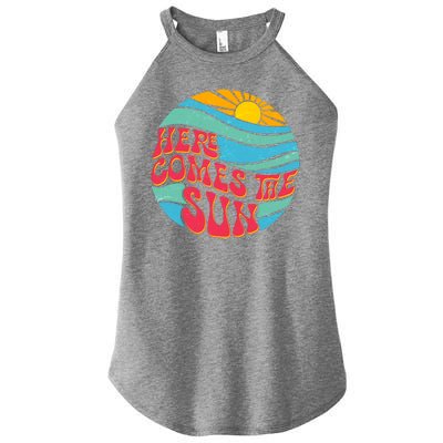 Vintage Here Comes The Sun Emblem Women’s Perfect Tri Rocker Tank