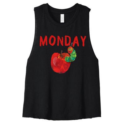 Very Hungry Caterpillar Monday Fruits Birthday Caterpillar Women's Racerback Cropped Tank