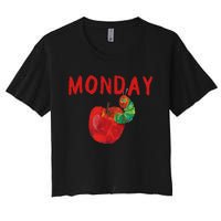 Very Hungry Caterpillar Monday Fruits Birthday Caterpillar Women's Crop Top Tee