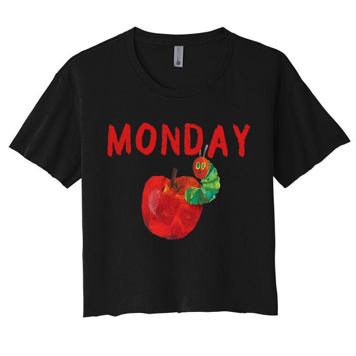 Very Hungry Caterpillar Monday Fruits Birthday Caterpillar Women's Crop Top Tee