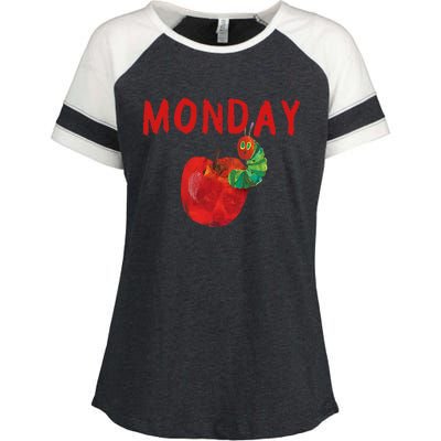 Very Hungry Caterpillar Monday Fruits Birthday Caterpillar Enza Ladies Jersey Colorblock Tee