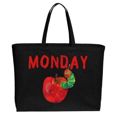 Very Hungry Caterpillar Monday Fruits Birthday Caterpillar Cotton Canvas Jumbo Tote