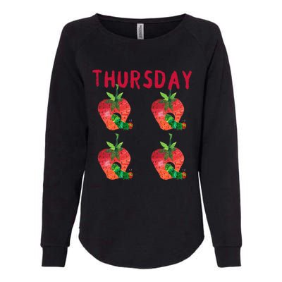 Very Hungry Caterpillar Thursday Fruits Birthday Caterpillar Womens California Wash Sweatshirt