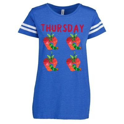 Very Hungry Caterpillar Thursday Fruits Birthday Caterpillar Enza Ladies Jersey Football T-Shirt