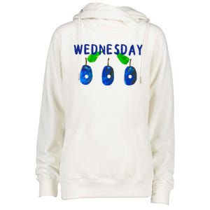 Very Hungry Caterpillar Wednesday Fruit Birthday Caterpillar Womens Funnel Neck Pullover Hood