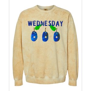 Very Hungry Caterpillar Wednesday Fruit Birthday Caterpillar Colorblast Crewneck Sweatshirt