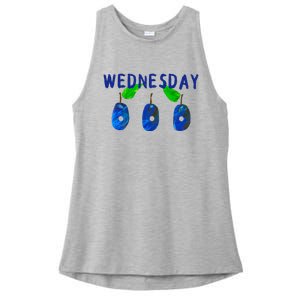 Very Hungry Caterpillar Wednesday Fruit Birthday Caterpillar Ladies PosiCharge Tri-Blend Wicking Tank