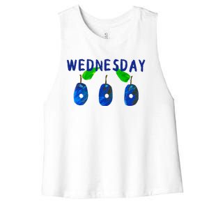 Very Hungry Caterpillar Wednesday Fruit Birthday Caterpillar Women's Racerback Cropped Tank