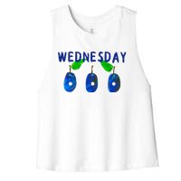 Very Hungry Caterpillar Wednesday Fruit Birthday Caterpillar Women's Racerback Cropped Tank