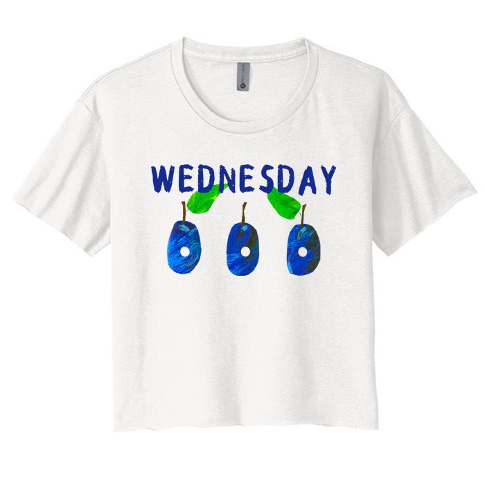 Very Hungry Caterpillar Wednesday Fruit Birthday Caterpillar Women's Crop Top Tee