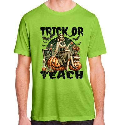 Vintage Halloween Design Trick Or Teach Funny Gift Adult ChromaSoft Performance T-Shirt