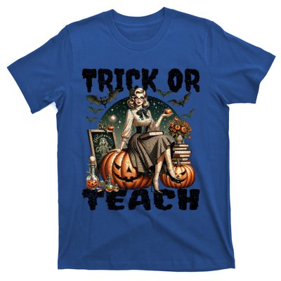 Vintage Halloween Design Trick Or Teach Funny Gift T-Shirt