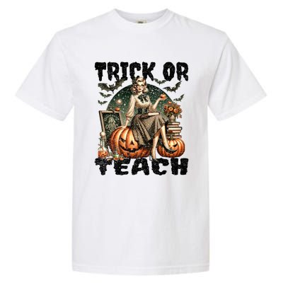 Vintage Halloween Design Trick Or Teach Funny Gift Garment-Dyed Heavyweight T-Shirt