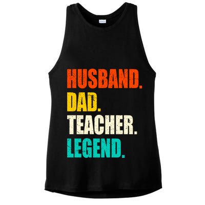 Vintage Husband Dad Teacher Legend Gift Father's Day Ladies PosiCharge Tri-Blend Wicking Tank